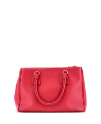 Small Double Zip Lux Tote Saffiano Leather