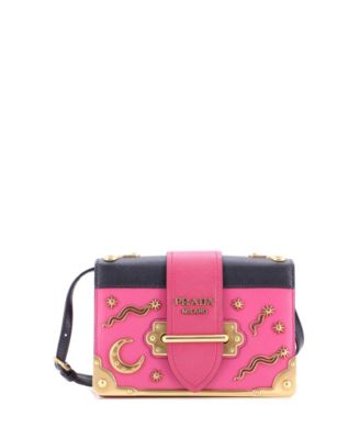 Small Cahier Crossbody Bag Embellished Leather