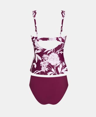 Women's V-Neck Adjustable Straps Tankini Set