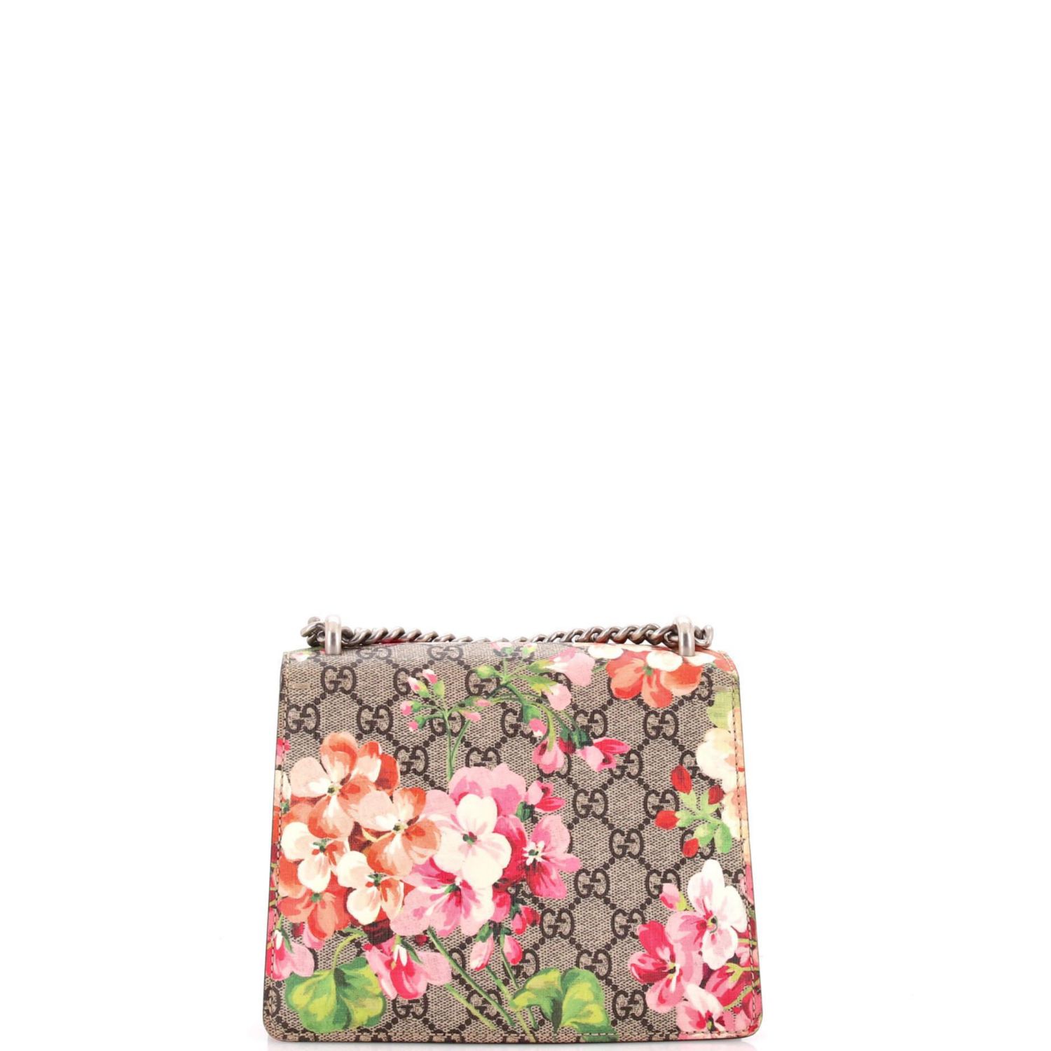 Mini Dionysus Bag Blooms Print GG Coated Canvas