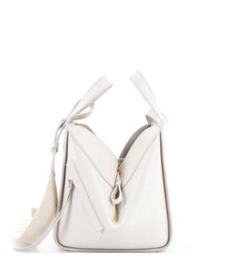 Compact Monochrome Hammock Bag Leather