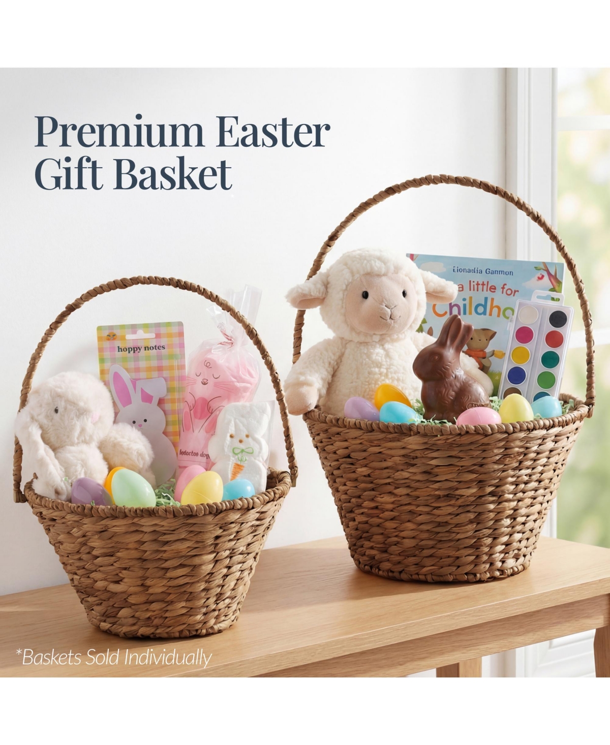 Best Choice Products Easter Basket, Woven Basket for Kids w/ Collapsible Handle