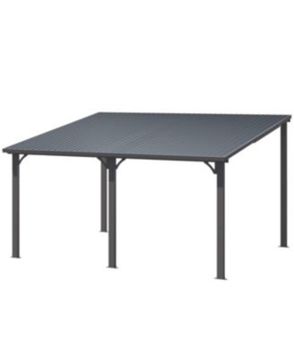 14' x 12' Hardtop Gazebo Outdoor Pergola Lean to Metal Pergolas