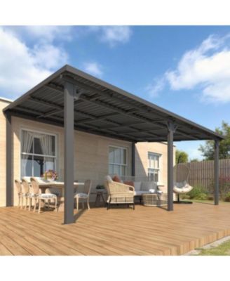  Hardtop Gazebo Outdoor Pergola Lean to Metal Pergolas