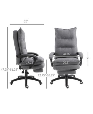 360degree(s) Swivel Executive Home Office Chair with Adjustable Height and Retractable Footrest