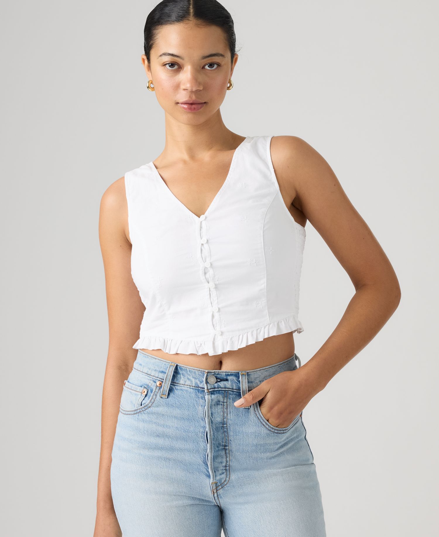 Plus Size Teagan V-Neck Sleeveless Blouse