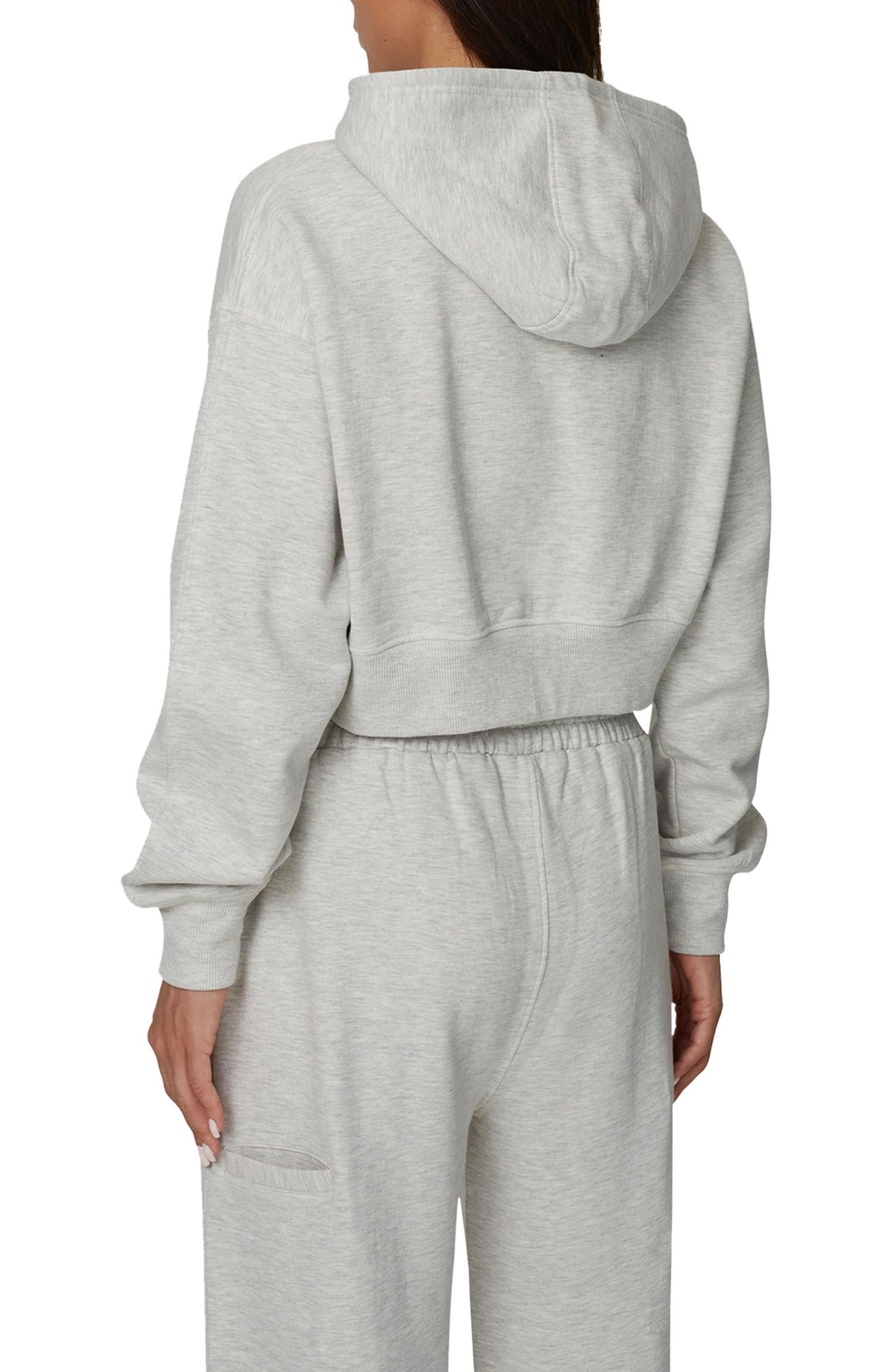 Women's Cropped Zipped Halftone Hoodie