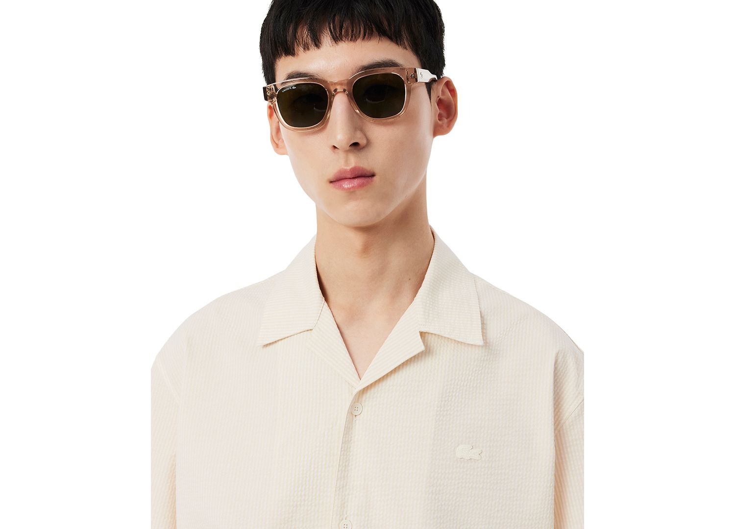 Men's Relaxed-Fit Seersucker Waffle Hawaii Collar Shirt