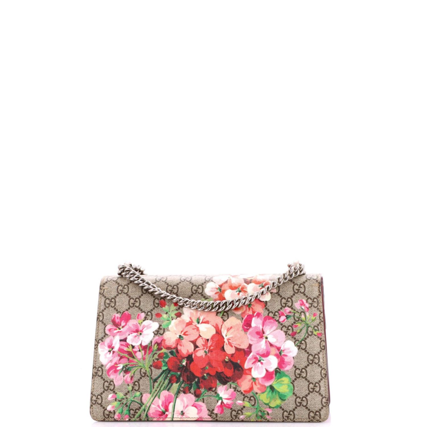Small Dionysus Bag Blooms Print GG Coated Canvas