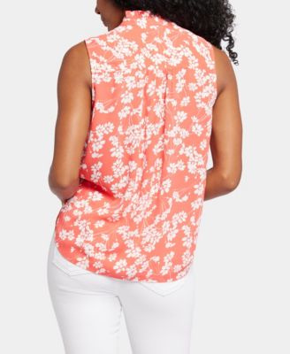 Women's Sleeveless Ruffle Neck Top