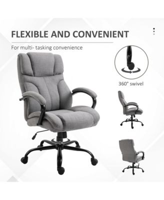 500 lbs Big and Tall Office Chair with Wide Seat and Linen Finish