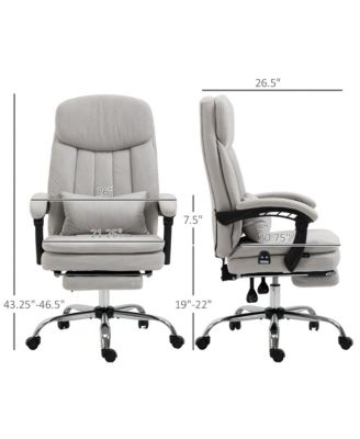 Microfiber Executive Massage Office Chair with Heated Recline