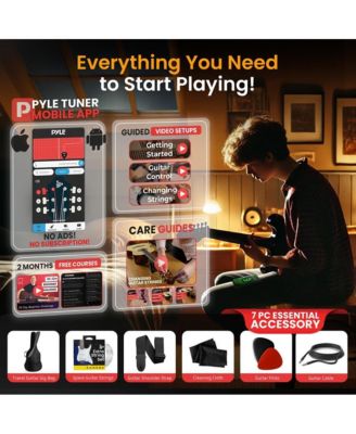 ST Style 6-String Electric Guitar Kit with 5W Amplifier - High Gloss