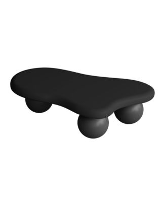 Cloud Shaped Coffee Table - Sturdy MDF Center Table with 3 Ball Legs, Modern Low Accent Table for Small Space