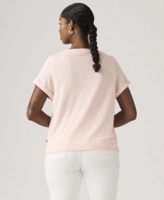 Women's Graphic Julie Pocket Crewneck Cotton T-Shirt