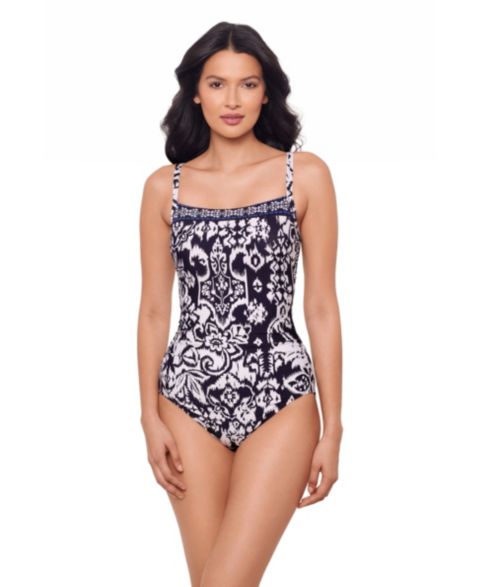 Женские купальники Miraclesuit Women's Printed Square Neck Underwire One-Piece Swimsuit