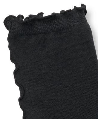 UGG Women's Karsyn Lettuce Edge Quarter Logo Socks