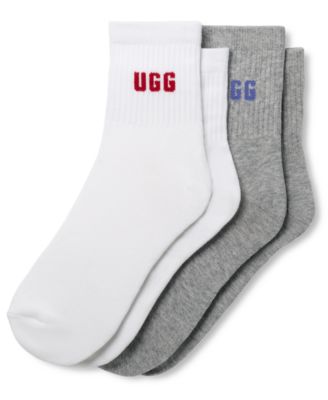 UGG Women's 2-Pack Quinlin Logo Quarter Socks