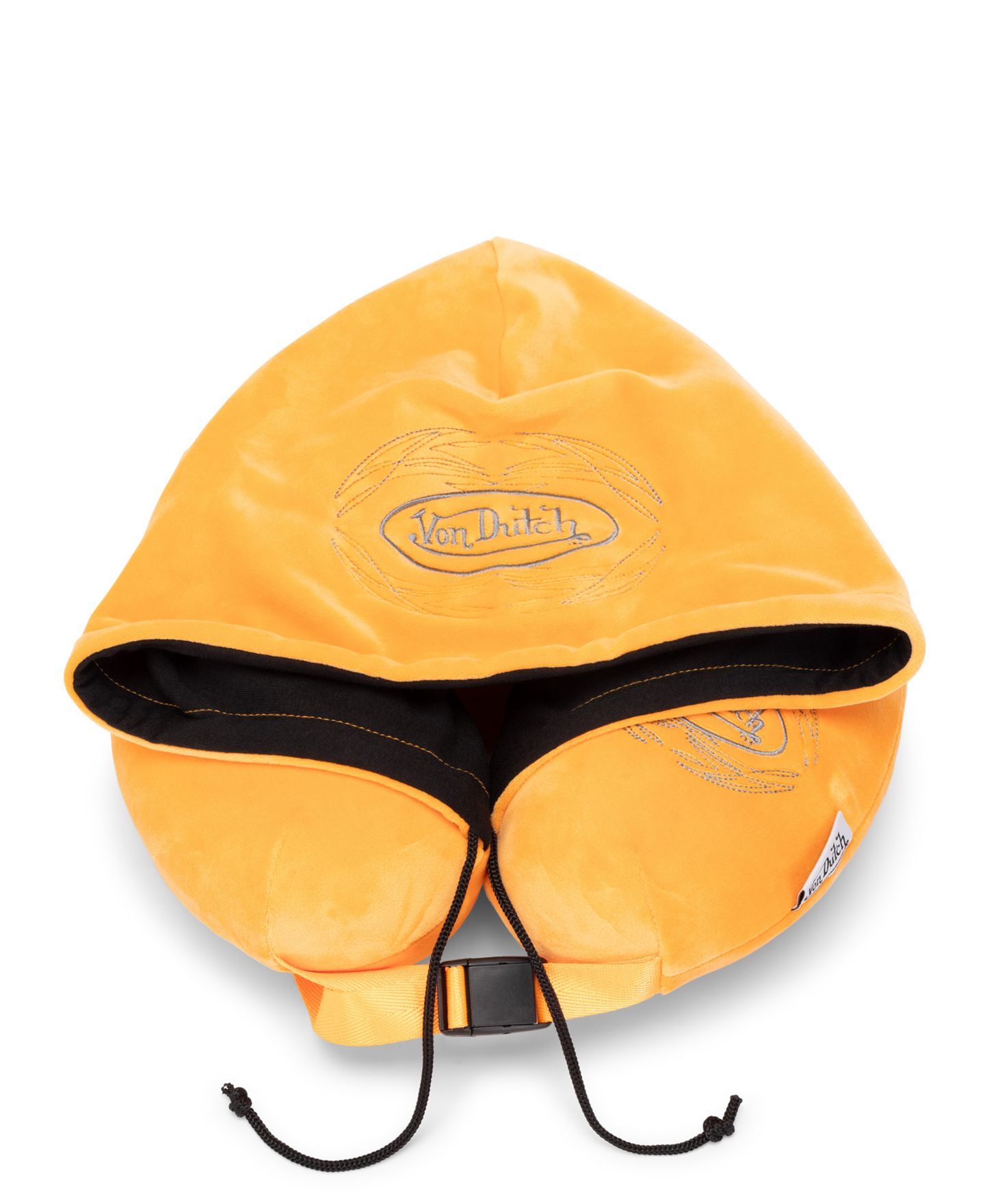 Подушка Von Dutch Pinstripe Hooded Memory Foam 11" Travel Neck Pillow, цвет: Оранжевый — фото 4