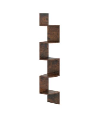 5 Tier Corner Wall Shelf Floating Organizer for Books & Decor