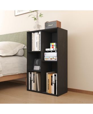 5 Cube Storage Bookshelf Kids Toy Organizer Horizontal Vertical, Black