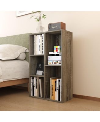 5 Cube Storage Bookshelf Kids Toy Organizer Horizontal Vertical, Gray