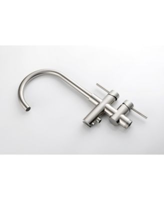 Floor Mounted Tub Faucet High Flow Freestanding Tub Filler Faucet with Handheld Shower Head and Swivel Spout