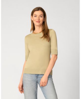 Women's Elbow Sleeve Crewneck Sweater