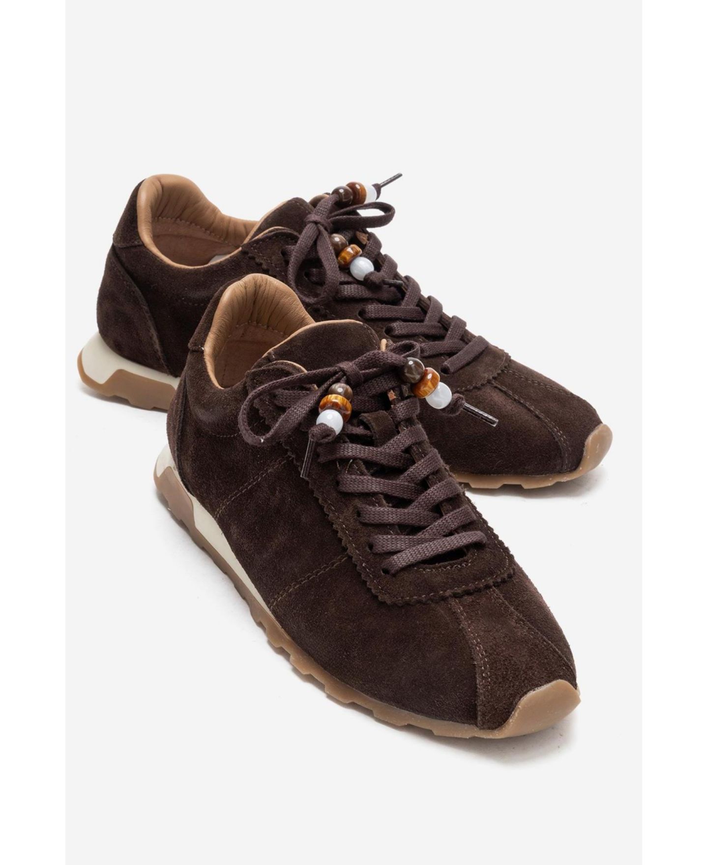 Женские кроссовки Forever & Always Shoes Brea Leather Embellished, цвет: Коричневый замшевый — фото 3