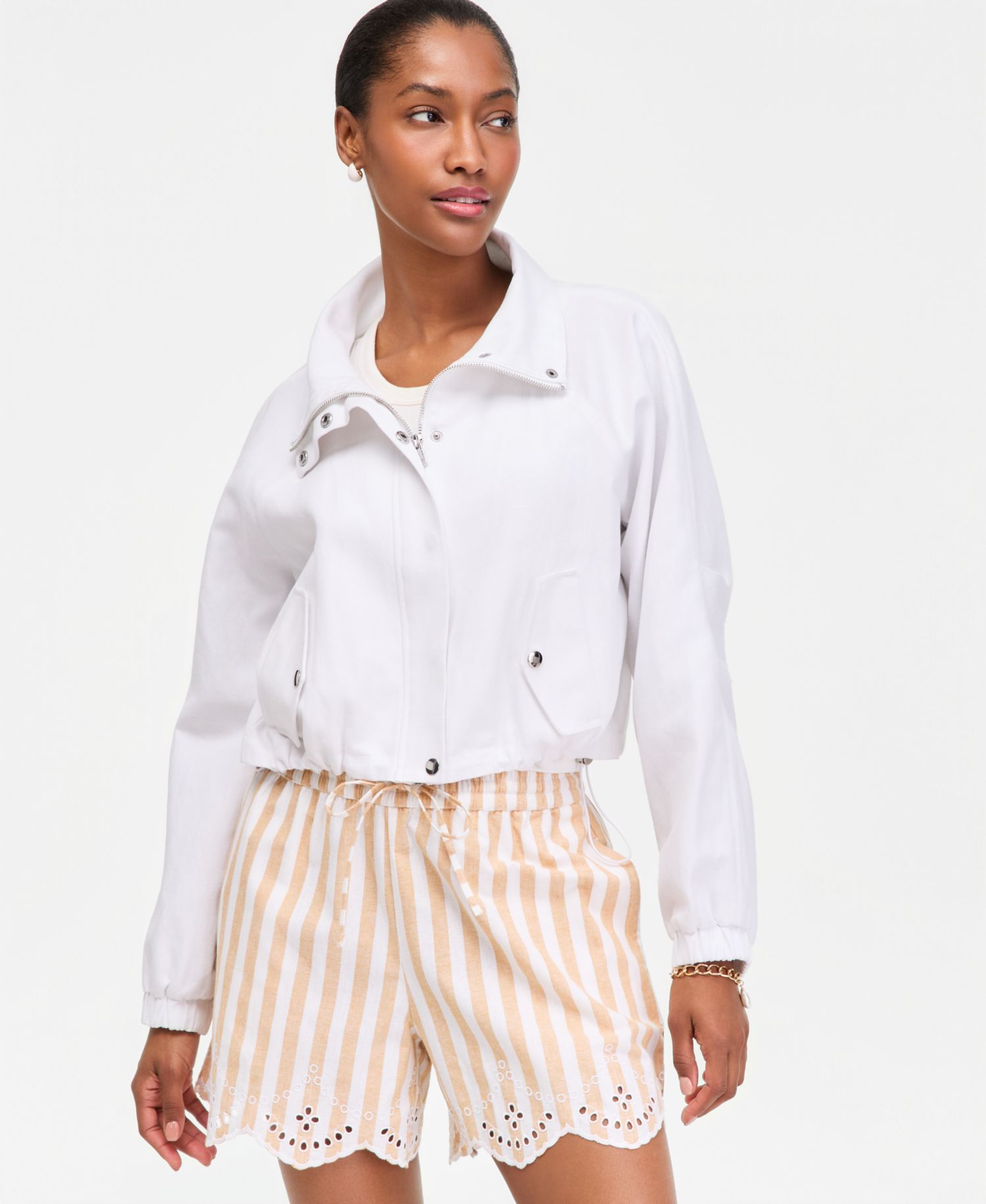 Women's Linen-Blend Utility Jacket