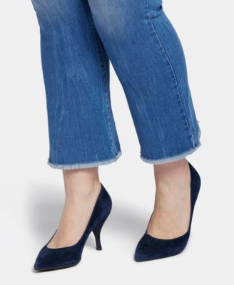 Plus Barbara Bootcut Ankle Jeans with Frayed Hems