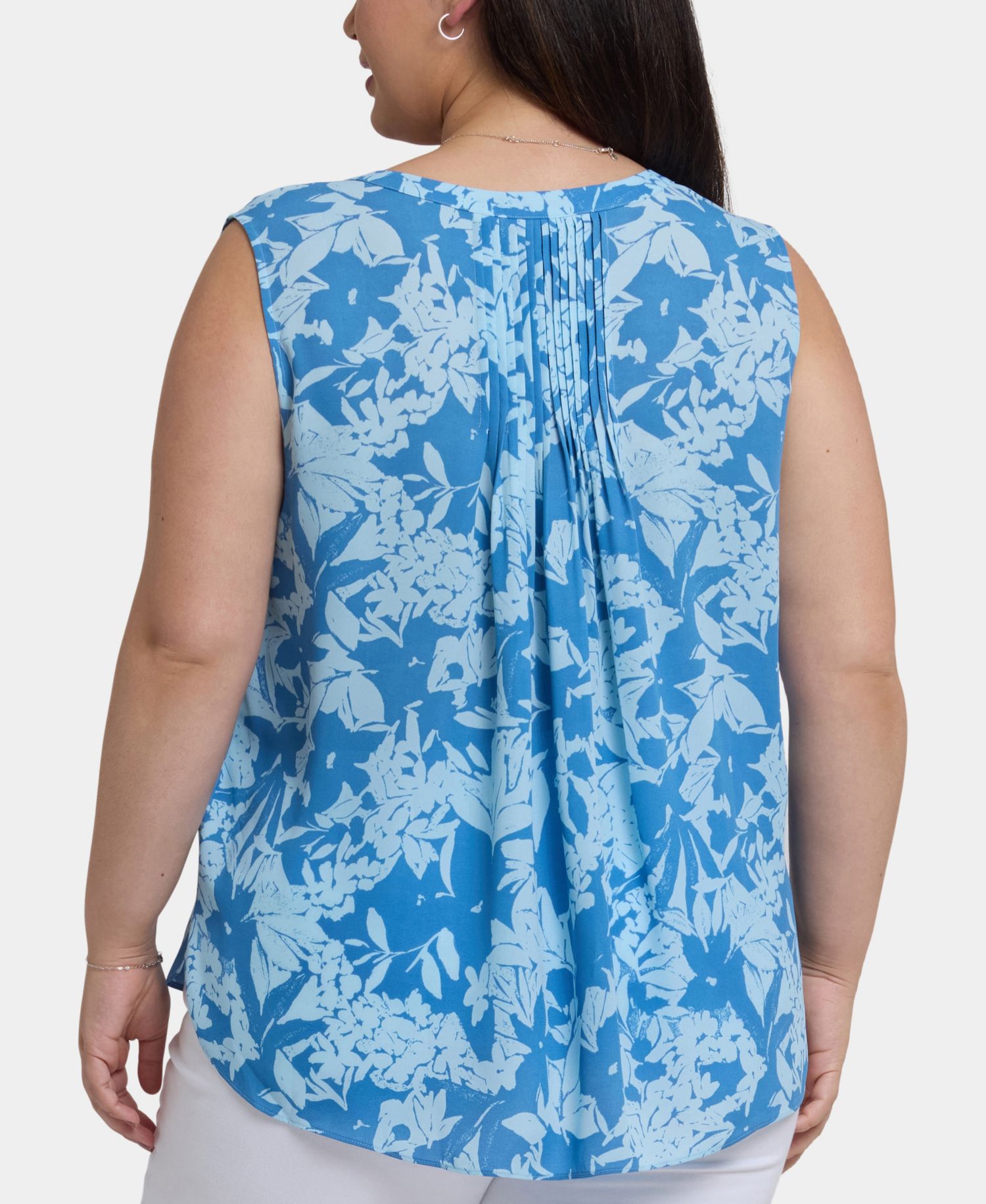 Plus Size Sleeveless Pintuck Top