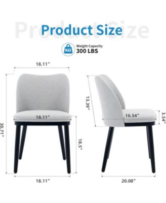 Dining Chairs Set of 6,Upholstered Dining Room Side Chairs,Chair for Dining with Padded Seat and Wood Legs,Modern Dining Chair for Restaurant