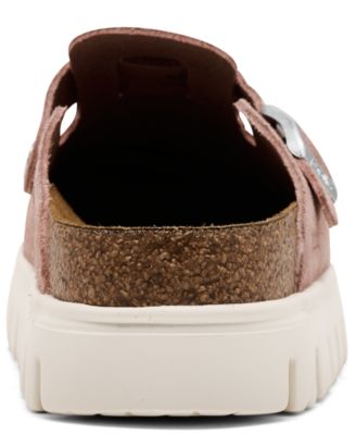 Women's Boston Chunky Suede Leather Platform Clog from Finish Line