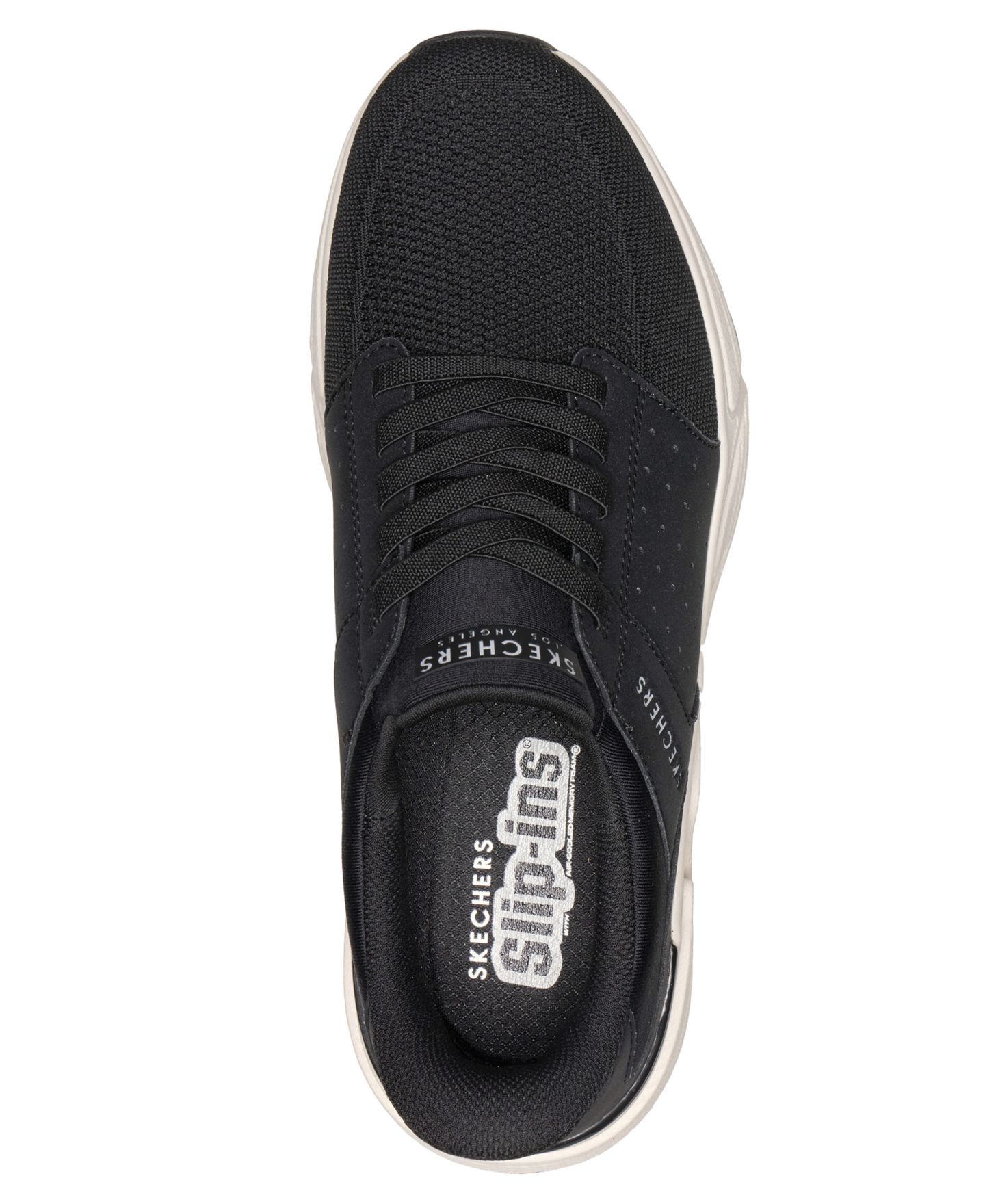 Мужские кроссовки Skechers Slip-Ins: Rovino Lite - Dress in Knit Casual, цвет: Чёрный — фото 5