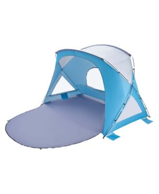 6-Person Beach Tent Sun Shelter with UPF 50+ Protection and Sand Pockets