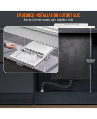  Drop-In Stainless Steel Ice Chest, 40.9 Qt with Sliding Lid