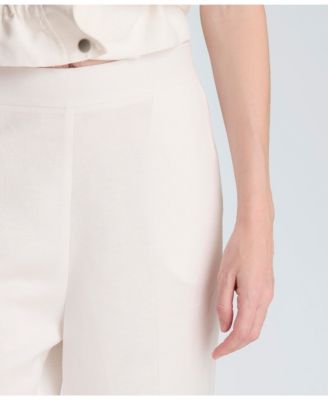 Women's Pull-On Linen Wide-Leg Pants