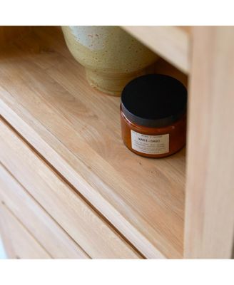 Eden bookcase in solid oak 75x200