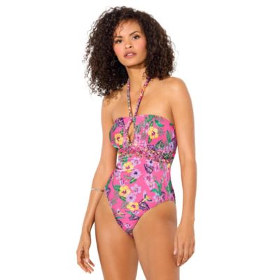 Women's Braided Bandeau One Piece Swimsuit