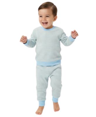 Baby Boys Seaside Stripe Lounger Bamboo Sweatsuit