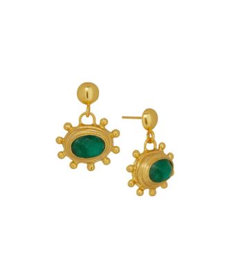 Zand Emerald Drop Earrings