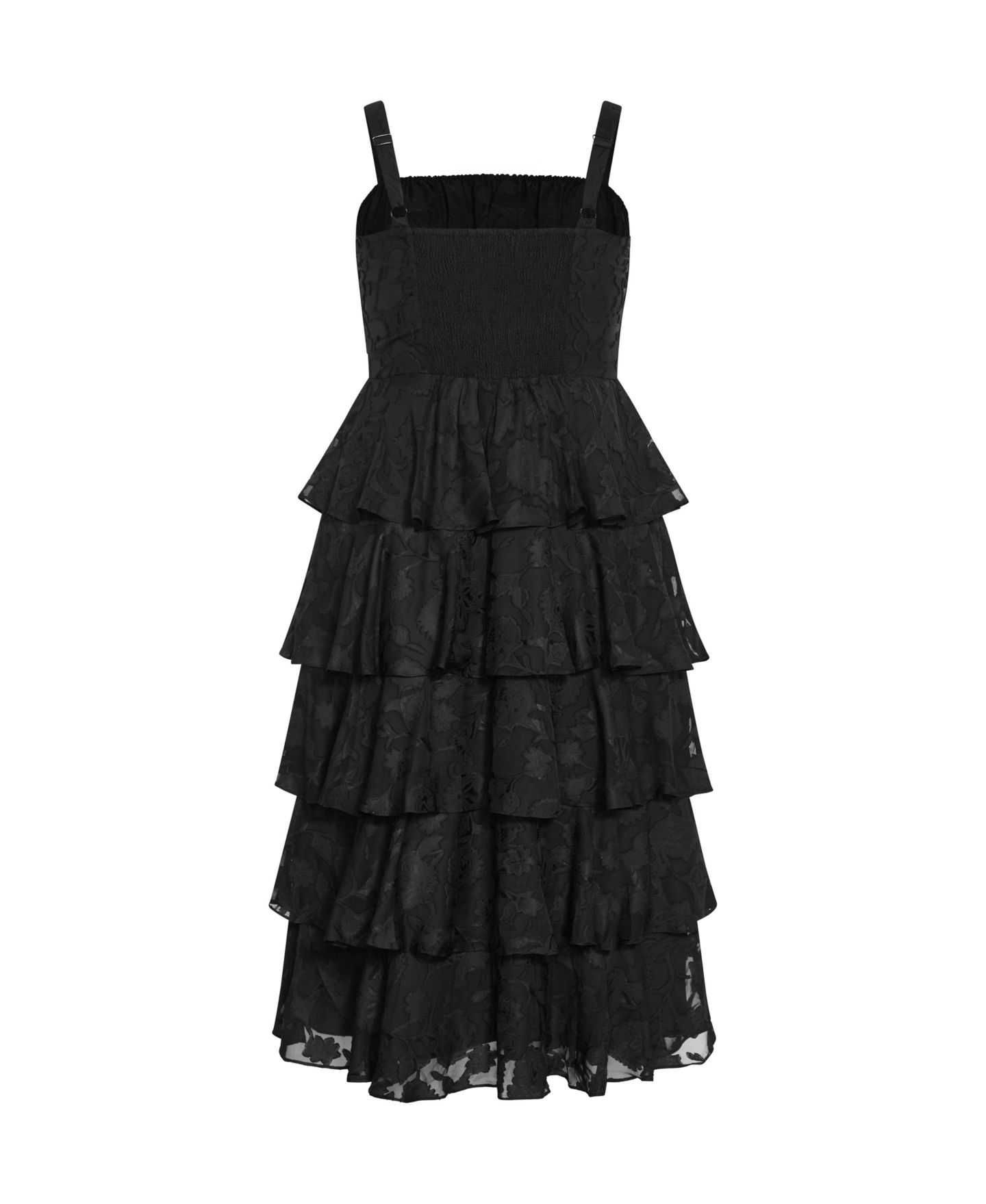 Женское платье CITY CHIC Plus Size Daniela Ruffle Tier, цвет: Чёрный — фото 5