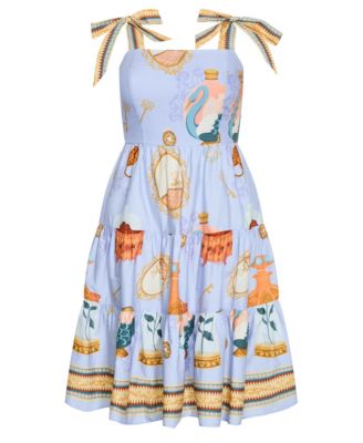 Women's Plus Size Casey Beauty Print Border Dress