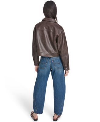 Women's Faux Suede Relaxed-Fit Zip-Front Jacket