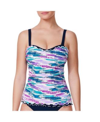 Women's Canva Tricolore D-Cup Tankini Top