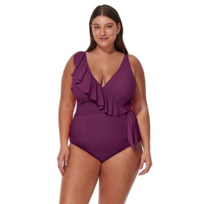 Women's Tutti Frutti Ruffle Surplice One Piece