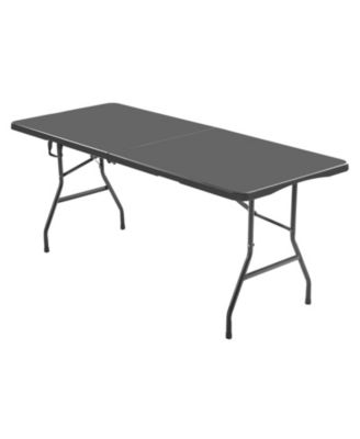6 Ft Fold-in-Half Folding Table with Carry Handle