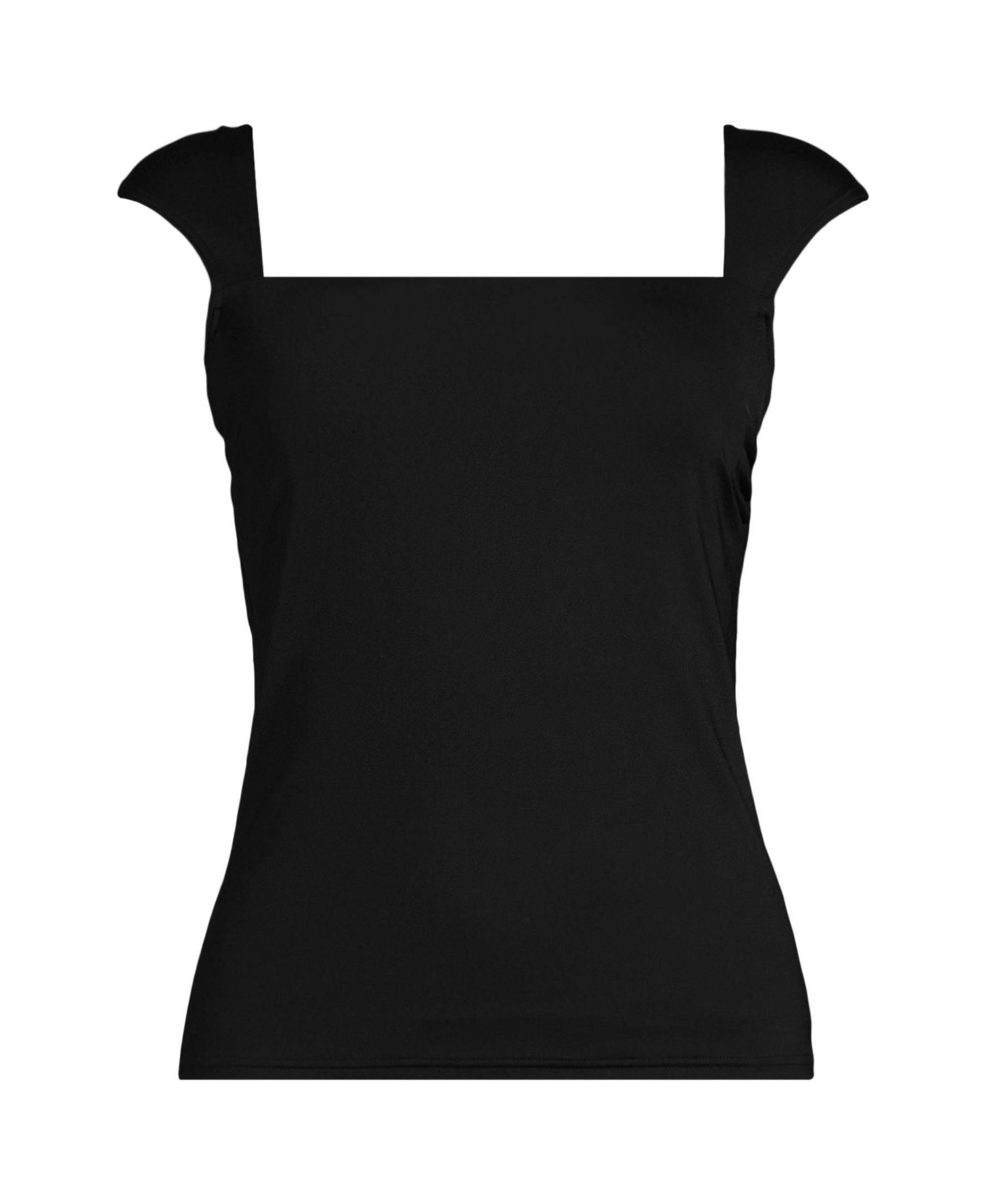 Women's D-Cup Square Neck Underwire Tankini Top