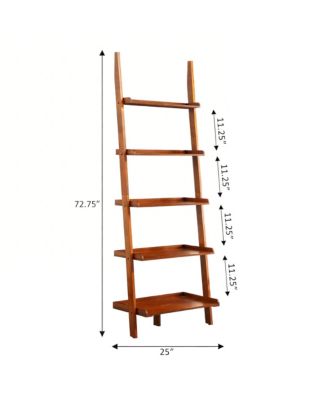 Ladder Bookshelf  Solid Pine  Traditional Modern